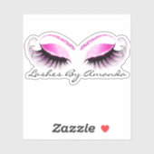Roze Fuchsia Makeup Artist Lashes Extension Studio Sticker (Vel)