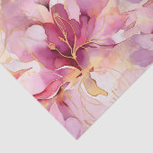 Roze Fuchsia Moderne Abstracte Lelies Tissuepapier (Detail)