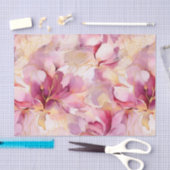 Roze Fuchsia Moderne Abstracte Lelies Tissuepapier (Craft)