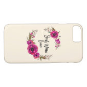 Roze Fuchsia Poppies Best Mam Ever - Moederdag Case-Mate iPhone Case (Achterkant (Horizontaal))