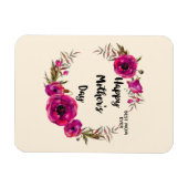 Roze Fuchsia Poppies Best Mam Ever - Moederdag Magneet (Horizontaal)