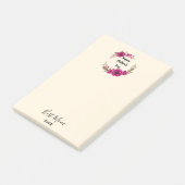 Roze Fuchsia Poppies Best Mam Ever - Moederdag Post-it® Notes (Schuin)