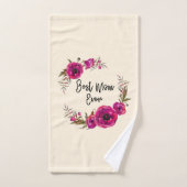 Roze Fuchsia Poppy Wreaty Best Mam Ever Bad Handdoek (Handdoek)