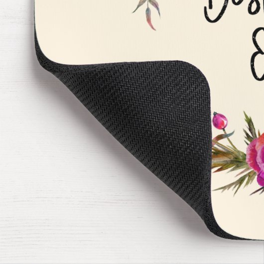 Roze Fuchsia Poppy Wreaty Best Mam Ever Muismat (Hoek)