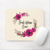 Roze Fuchsia Poppy Wreaty Best Mam Ever Muismat (Met muis)