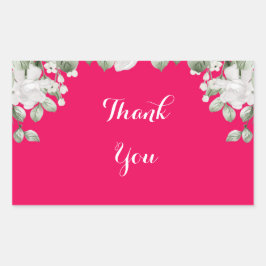 roze fuchsia rechthoekige sticker