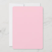 Roze Fuchsia Roos Bloemen | Gouden Lijsten bruilof Kaart (Achterkant)