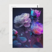 Roze Fuchsia Soft Focus Light Spectrum Rozen Briefkaart (Voorkant / Achterkant)