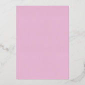 Roze Fuchsia Trouw  Echte Goud Folie Uitnodiging (Achterkant)