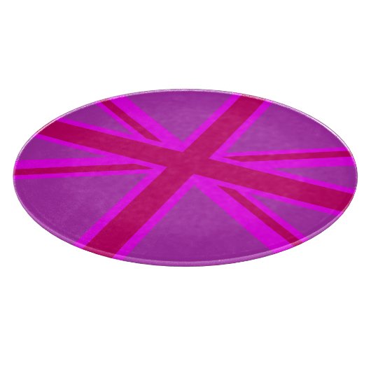 Roze Fuchsia Union Jack Vlagontwerp Snijplank (Hoek)