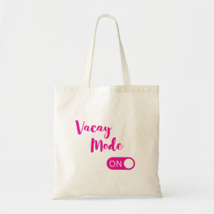 Roze Fuchsia Vakantie Mode op Quote Tekst Zomer Gi Tote Bag