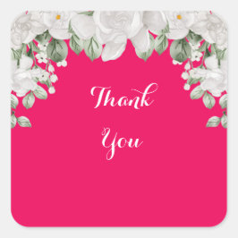 roze fuchsia vierkante sticker