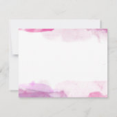 Roze Fuchsia Violet Waterverf Jouw naam toevoegen Notitiekaartje (Achterkant)