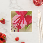 Roze Fuchsia waterverf bloemflorale decor Servetten (Insitu)