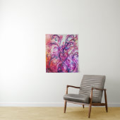 ROZE FUCHSIA WHIMSISE KRULLEN MET HART WANDKLEED (In situ)