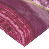 Roze Fuchsia White Agate Gold Geometric Triangles Korte Tafelloper (Hoek)