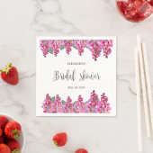 Roze Fuchsia Wisteria Bruiloftsborrel  Servet (Insitu)