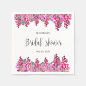 Roze Fuchsia Wisteria Bruiloftsborrel  Servet (Voorkant)