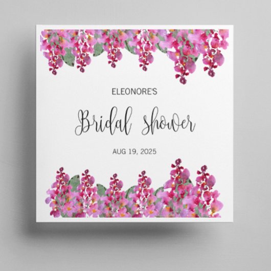Roze Fuchsia Wisteria Bruiloftsborrel  Servet