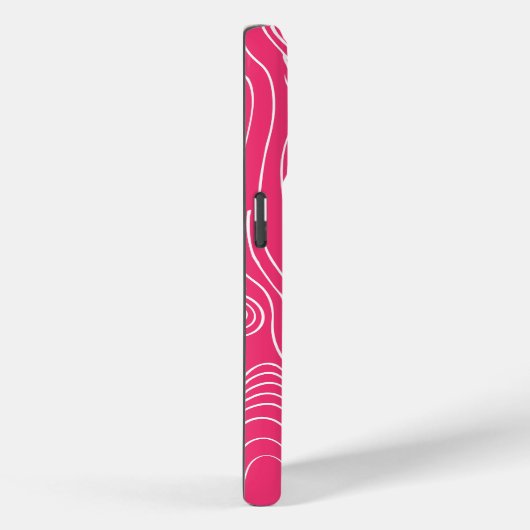 Roze Fuchsia Woodgrain Patroon Gepersonaliseerde i Case-Mate iPhone Case (Achterkant / Rechts)