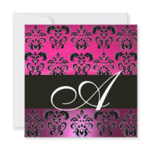 ROZE, FUCHSIA ZWART,PAARS DAMAST WIT MONOGRAM