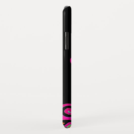 ROZE FUCHSIA ZWARTE ABSTRACTE DECO MONOGRAM Case-Mate iPhone CASE (Achterkant/rechts)