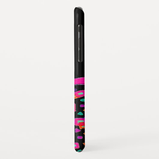 ROZE FUCHSIA ZWARTE ABSTRACTE DECO MONOGRAM Case-Mate iPhone CASE (Achterkant/links)