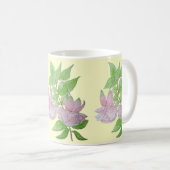  roze fuchsiesbloemen koffiemok (Voorkant rechts)