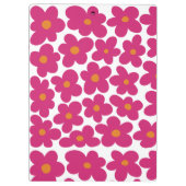 Roze Fun Bloempatroon Klembord (Achterkant)
