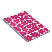 Roze Fun Bloempatroon Notitieboek (Rechterzijde)