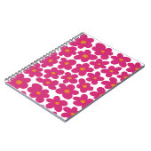 Roze Fun Bloempatroon Notitieboek (Linkerzijde)