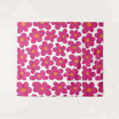 Roze Fun Bloempatroon Wandkleed (Voorkant (horizontaal))