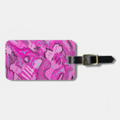 Roze! Fun met Abstracte kunst Bagagelabel (Voorkant horizontaal)