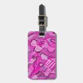 Roze! Fun met Abstracte kunst Bagagelabel (Voorkant verticaal)