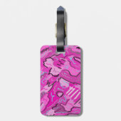 Roze! Fun met Abstracte kunst Bagagelabel (Achterkant verticaal)