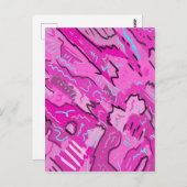 Roze! Fun met Abstracte kunst Briefkaart (Voorkant / Achterkant)