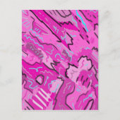 Roze! Fun met Abstracte kunst Briefkaart (Voorkant)