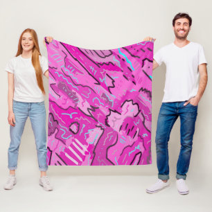 Roze! Fun met Abstracte kunst Fleece Deken