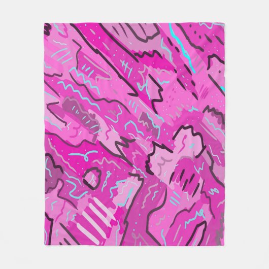 Roze! Fun met Abstracte kunst Fleece Deken (Voorkant)