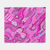 Roze! Fun met Abstracte kunst Fleece Deken (Voorkant (Horizontaal))