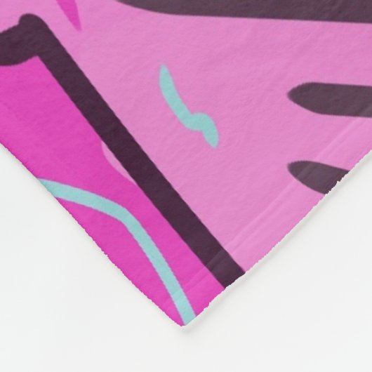 Roze! Fun met Abstracte kunst Fleece Deken (Hoek)