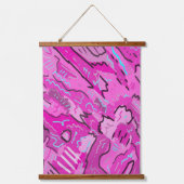 Roze! Fun met Abstracte kunst Hangend Wandkleed (Voorkant)