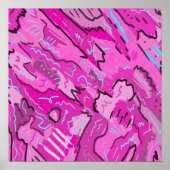 Roze! Fun met Abstracte kunst Poster (Voorkant)