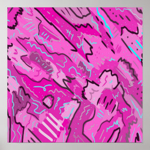 Roze! Fun met Abstracte kunst Poster