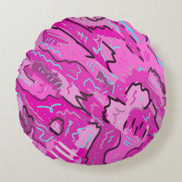 Roze! Fun met Abstracte kunst Rond Kussen