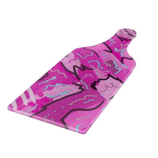 Roze! Fun met Abstracte kunst Snijplank (Hoek)