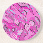 Roze! Fun met Abstracte kunst Zandsteen Onderzetter (Voorkant)