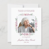 Roze Funeral Photo Herinnering Service Beste (Voorkant)
