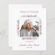 Roze Funeral Photo Herinnering Service Beste