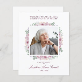 Roze Funeral Photo Herinnering Service Beste